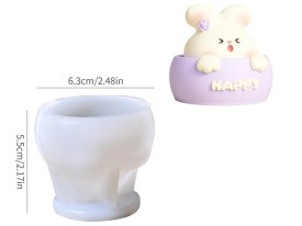 Molde silicona conejito sobre cuenco HAPPY